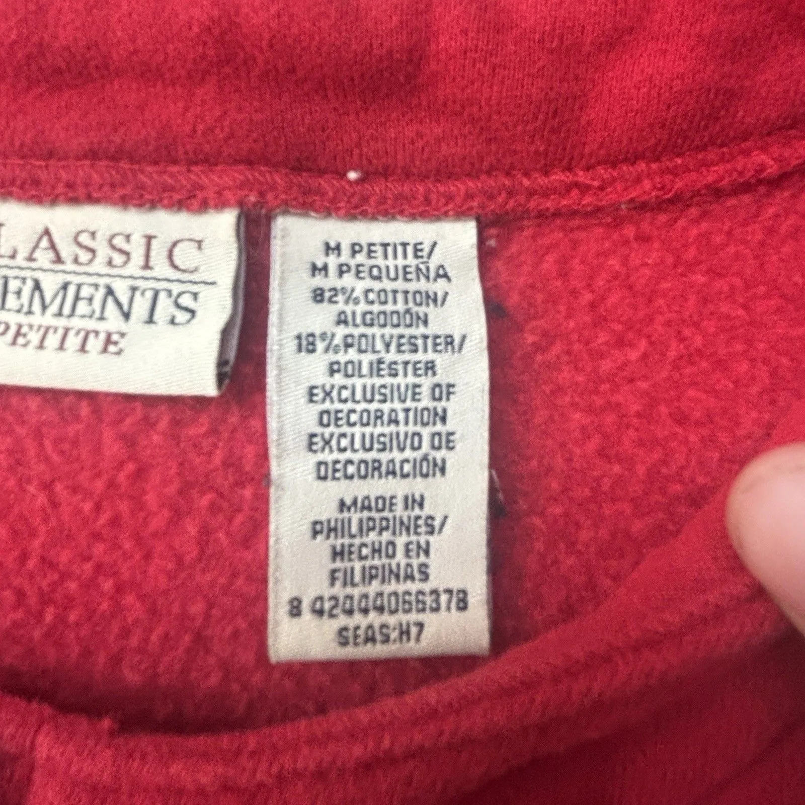 VintageClassic Elements Petite  Christmas  Cardigan Sweater Snowman Embroidery M - Image 4