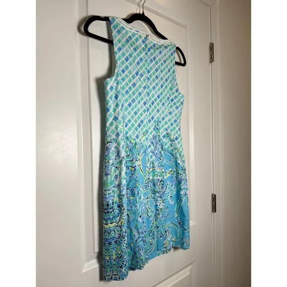 NWT - 2019 Summer‎ Lilly Pulitzer Gabby Stretch Shift Bondi Blue Scuba Doo Dress - Image 8