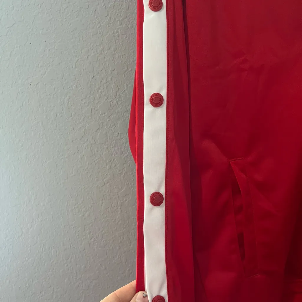 Vintage champion athletic jacket‎ snap sleeves red - Image 6