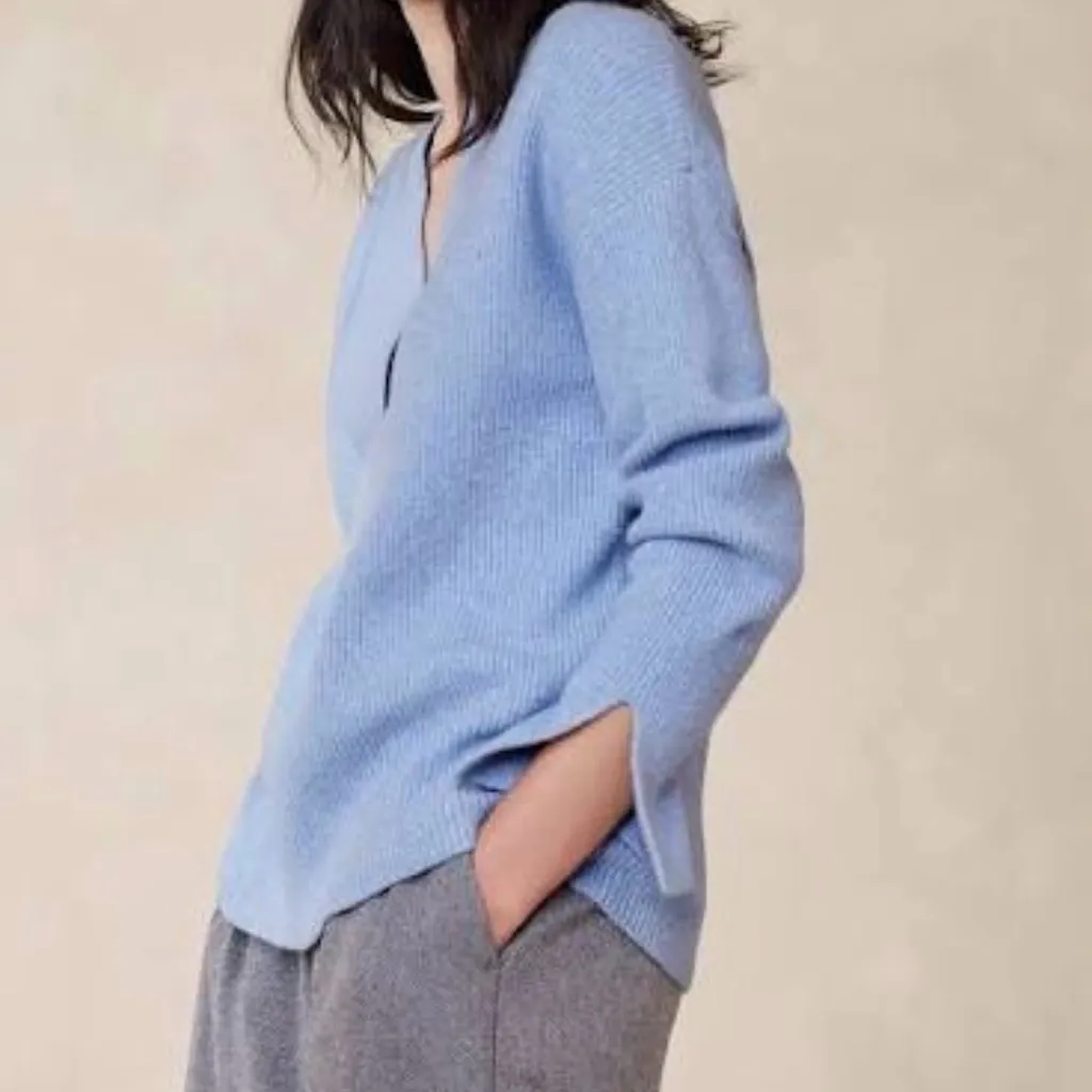 Banana republic WIDE NECK-TRIM PULLOVER SWEATER size medium fit - Image 4