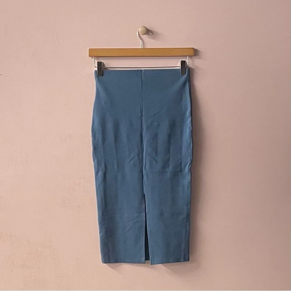 Forever 21 Dusty Blue Pencil Skirt Size Small EUC - Image 3