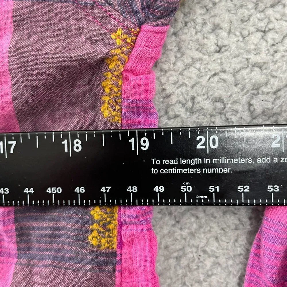 Vintage Jeans Wear Pink Women M Causal Plaid Long‎ Sleeve Button Down Shirt Size M - Image 8