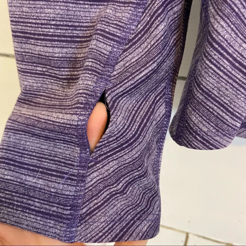 Sport Hill Purple Striped Quarter Zip Pullover Jacket. Size Small. - Image 5