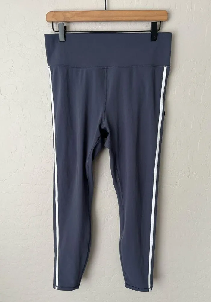 Vuori Track Leggings Grey High Waisted Athletic Leggings Large - Image 3