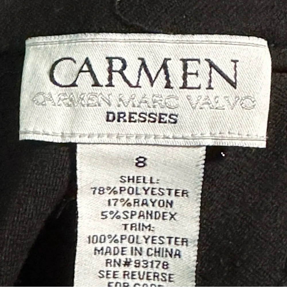 Carmen Marc Volvo Studded Black Dress Sz 8 - Image 3