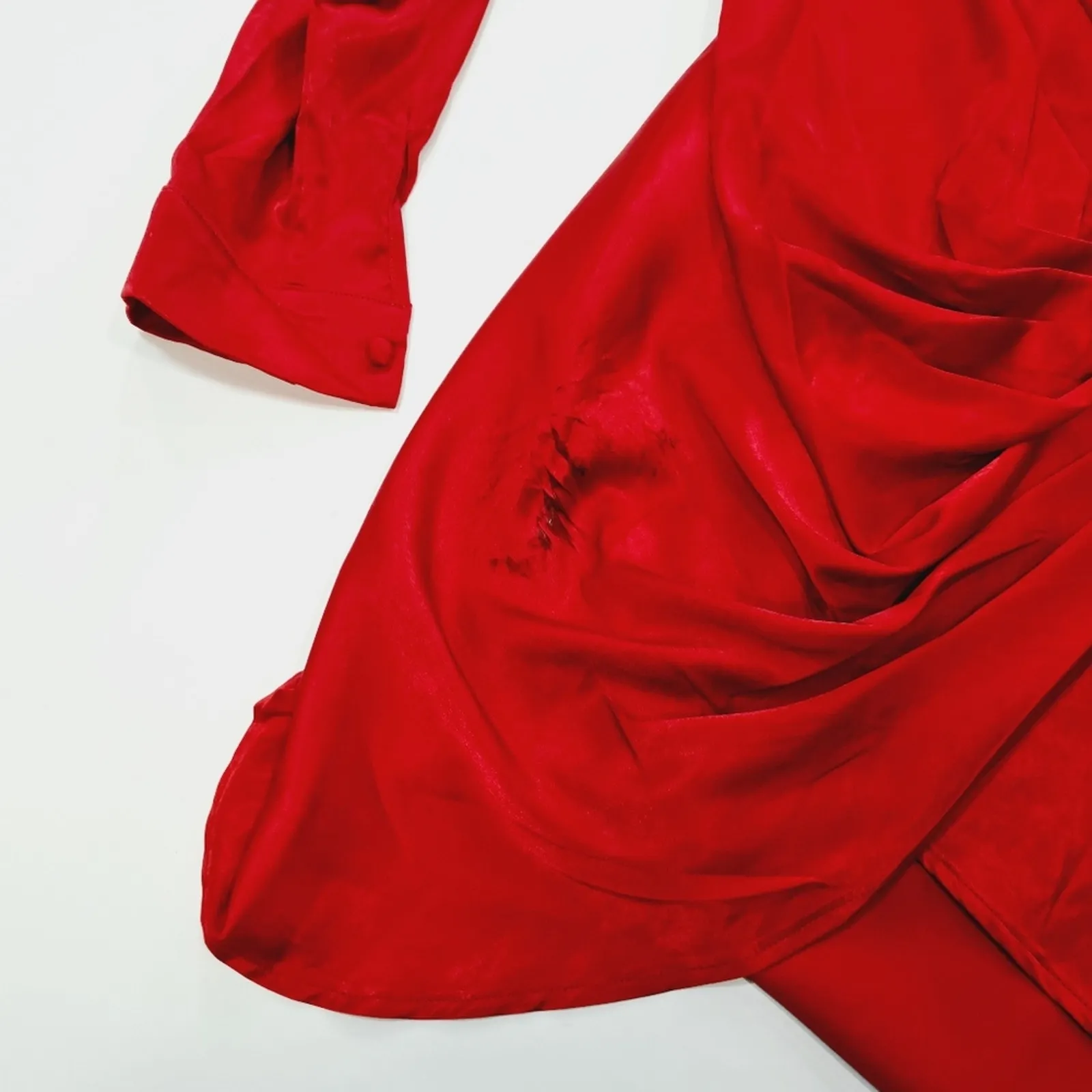 Superdown Sophie Draped Mini Dress in Red Small - Image 15