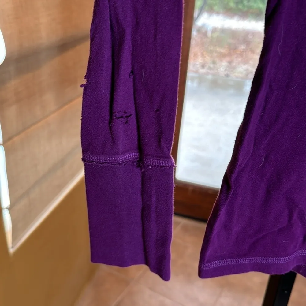 Y2K Vintage Aeropostale LS Aero Distressed Logo Graphic Tee Purple Size Small - Image 3