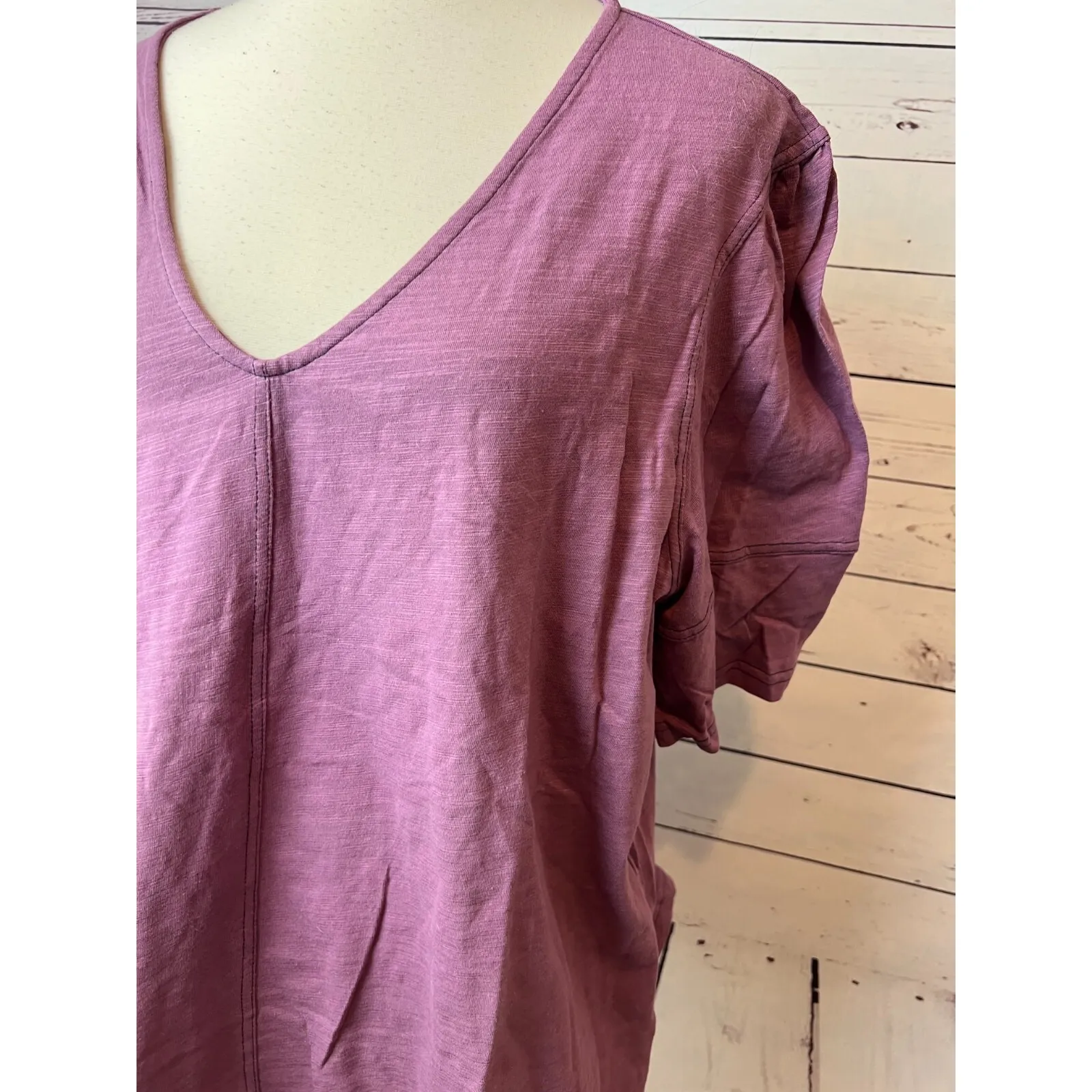 Suzanne Betro Weekend Blouse Plus size 3X 3XL Womens Tunic Top Shirt NWT Purple‎ - Image 7