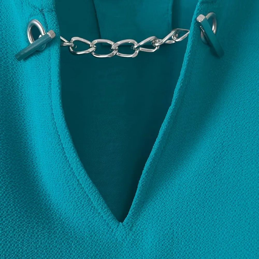 Michael Kors teal short sleeve top size Small petite - Image 4