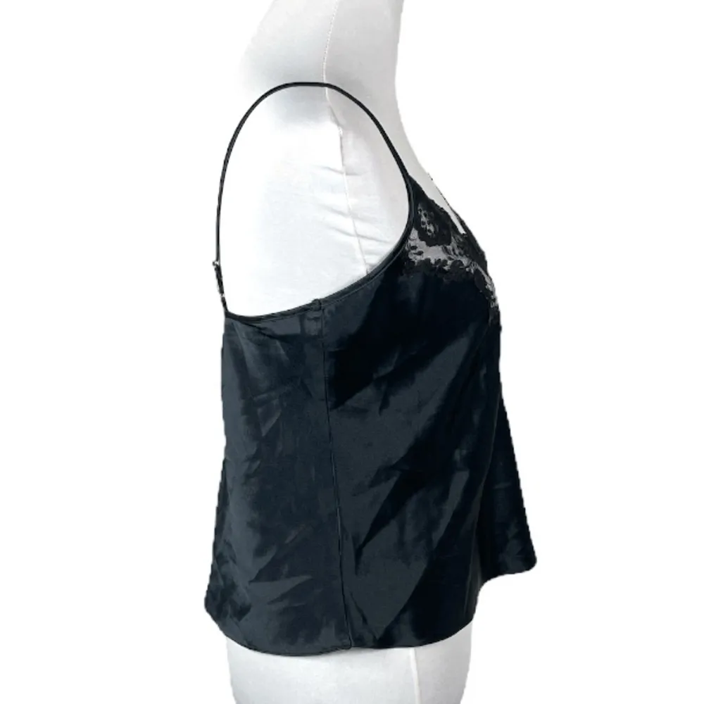 Victoria’s Secret Vintage Gold Label Spaghetti Strap Pajama Top Black Medium - Image 3