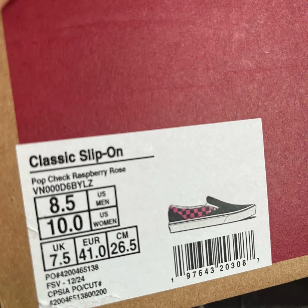 Vans Classic Slip-On Shoes Women 10.0  Mens 8.5 US - Image 9