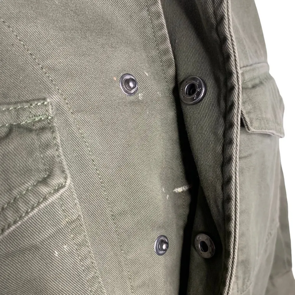 Who What Wear Utility Jacket M Army Green Pockets Snap Front Toggle Waist - Image 4