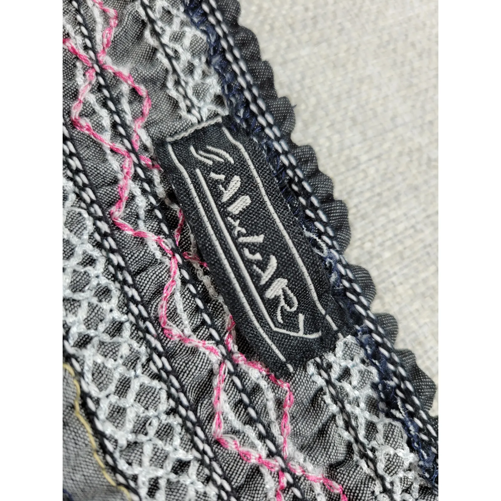 Zawary Womens Romper Shorts Size L Gray‎ Tribal Embroidered Strapless Casual Gray Size L - Image 2