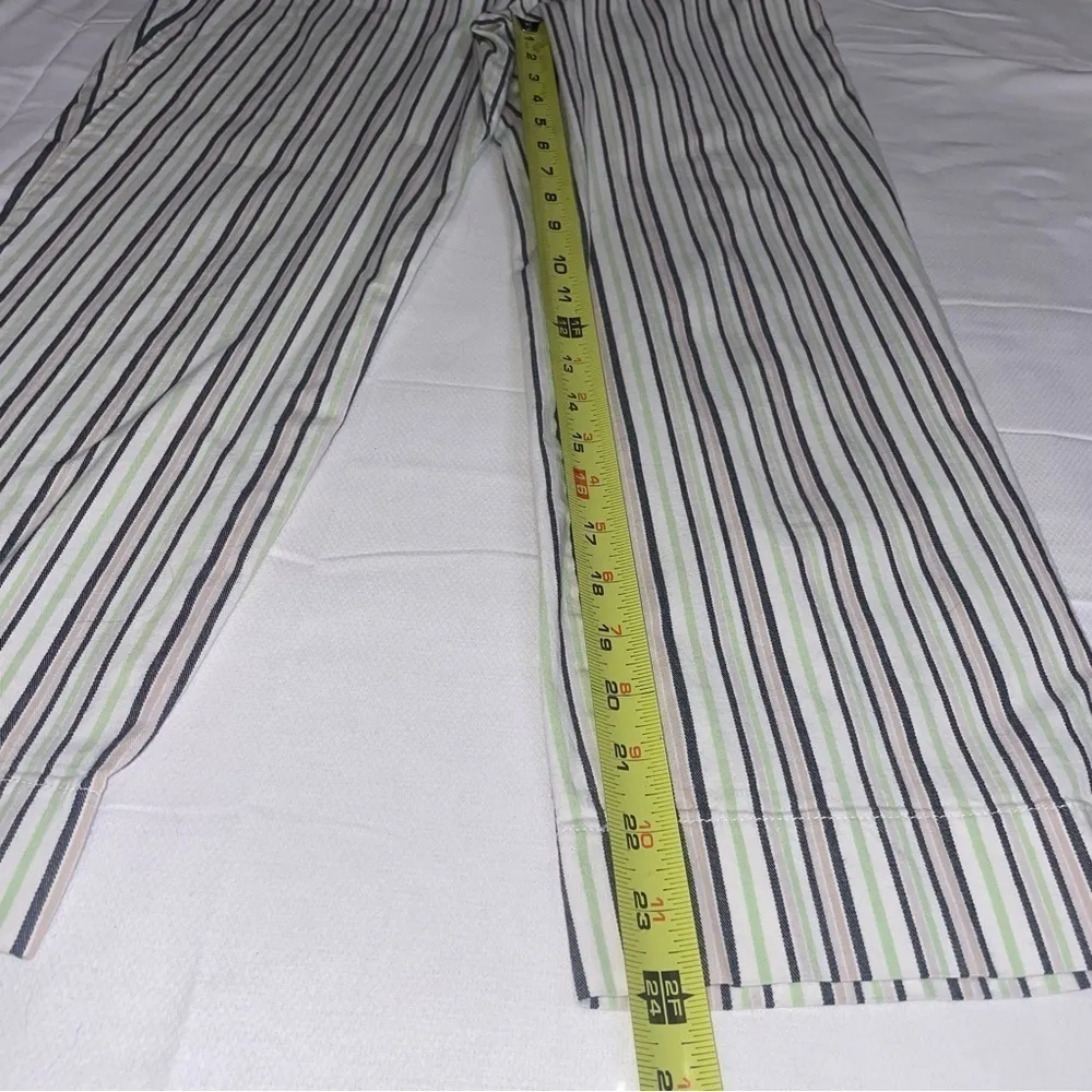 Ann Taylor LOFT Marisa Striped Cropped Pants | Size 4 | Nautical Preppy Resort - Image 14