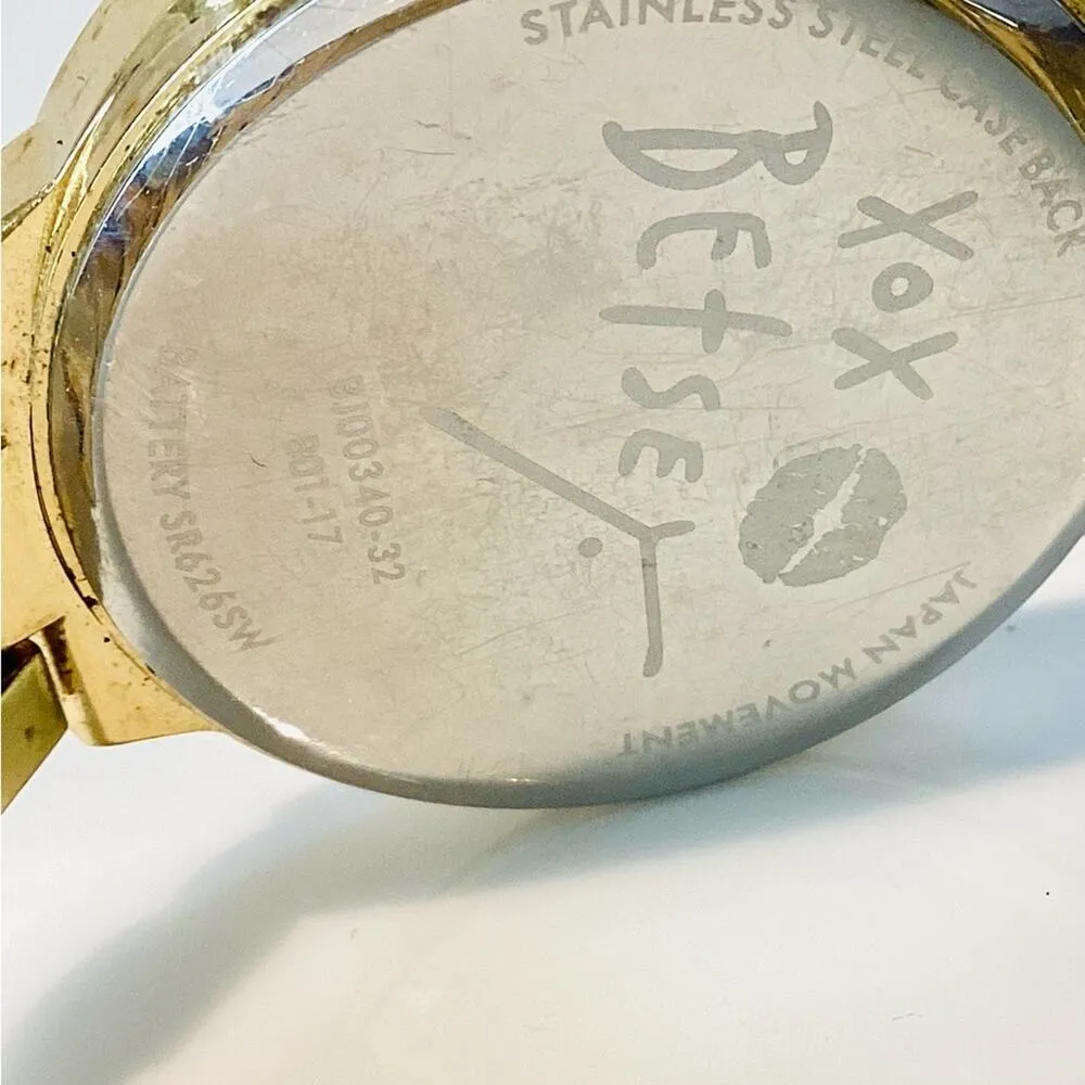 Betsey Johnson Gold Filigree Face Watch - Image 7