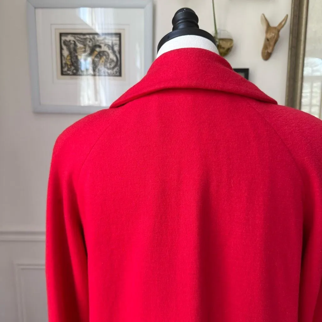 Vintage 60s Count Romi Double Breasted Red Gold Button Coat S - Image 8