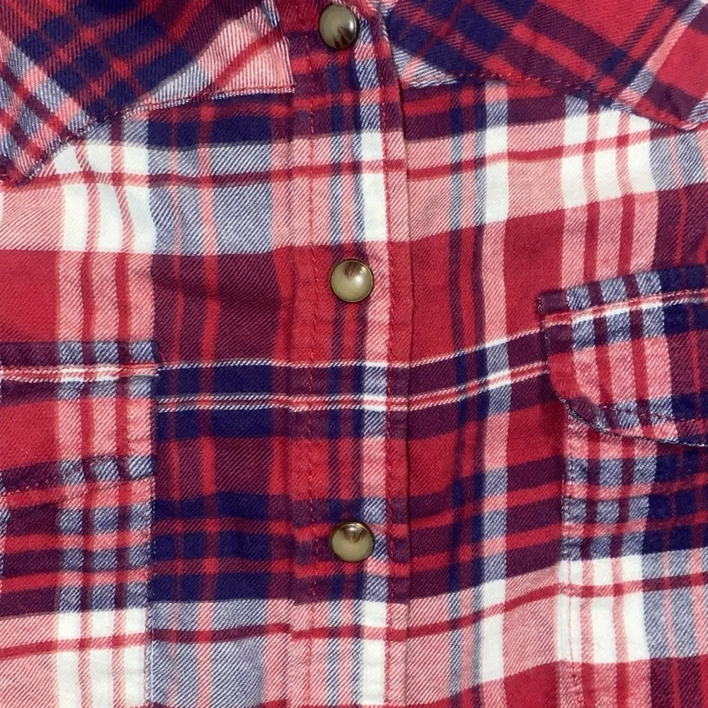 Jacks Girlfriend flannel snap up comforter stretch size small - Image 2