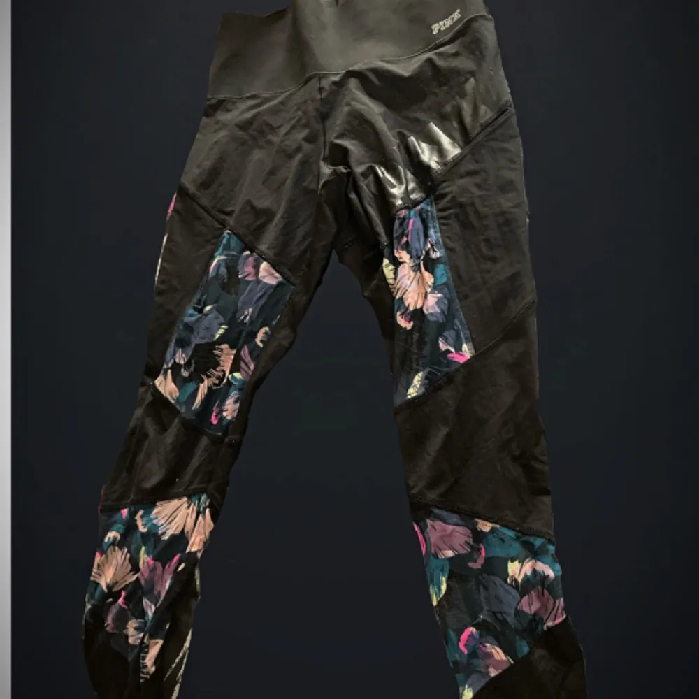PINK by Victoria’s Secret floral mesh bonded leggings - Image 2