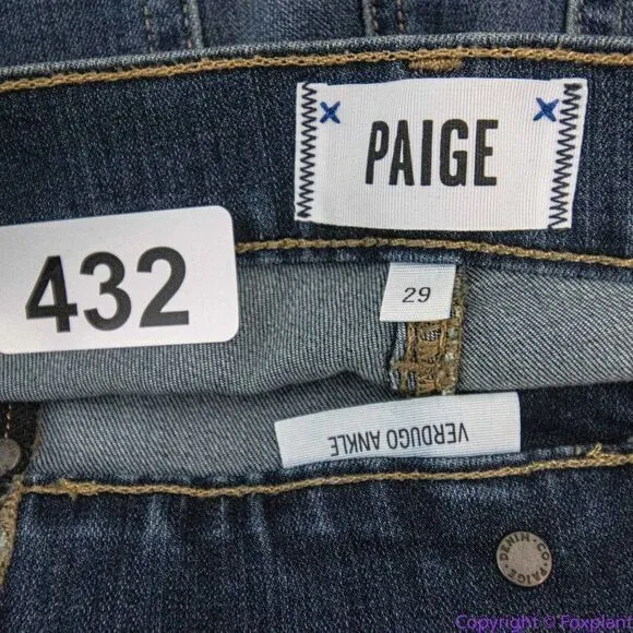 NEW PAIGE Women's Maternity Verdugo Ankle Nia‎ Destructed  Skinny Jeans, 29 - Image 15