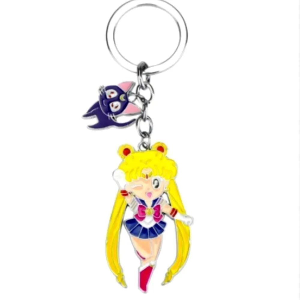 Sailor Moon & Luna Keychain Pink - Image 2