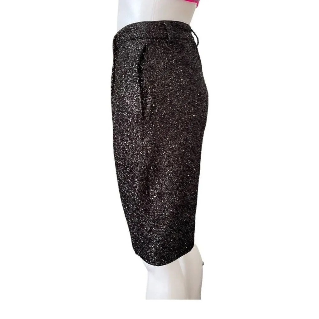 EXPRESS Women’s High Waisted Sequin Fussy Bermuda Shorts Black Size 2 - Image 4