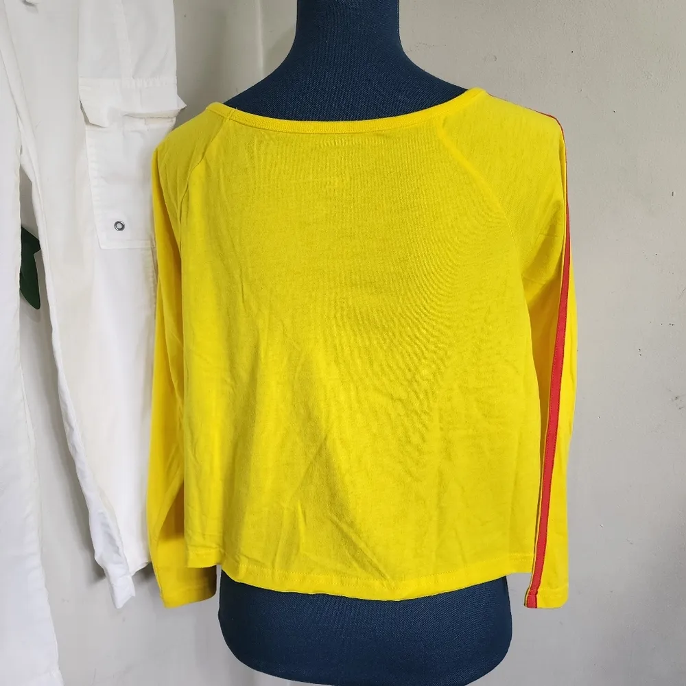 Kani Gold Sporty Long Sleeve Crop Top Red Size XL - Image 3