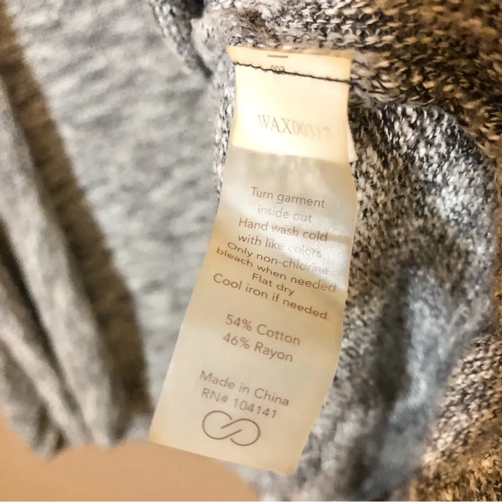 Calia Carrie Underwood Heather Marled Dolman 3/4 Sleeve Open Cardigan Grey Small - Image 5