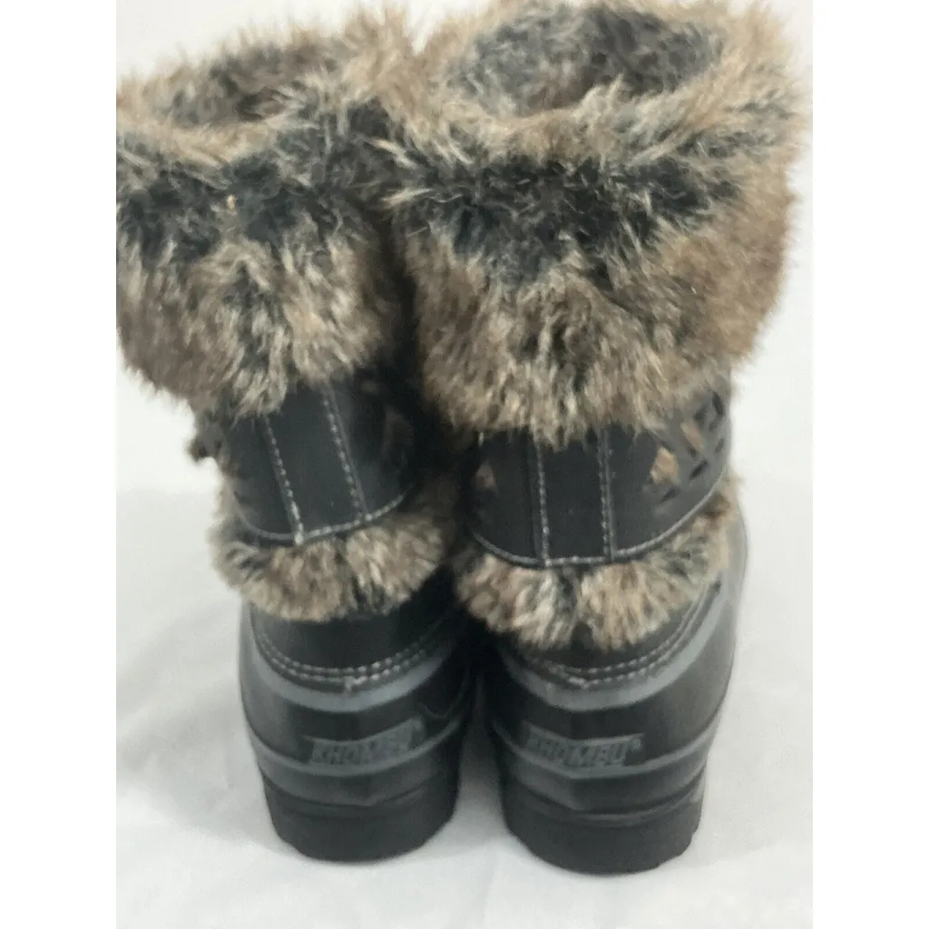 Womans Khombu Nola 6 M Black Leather Lined Midcalf Snow Boots Waterproof NWOT - Image 5