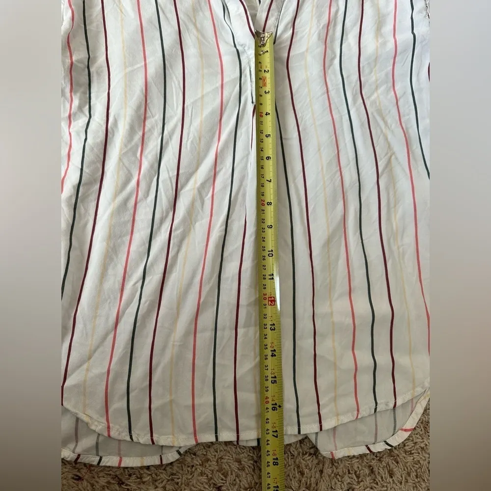 Alexander Jordan Shirt Women Stripe Short Sleeve Blouse Size XL - Image 7
