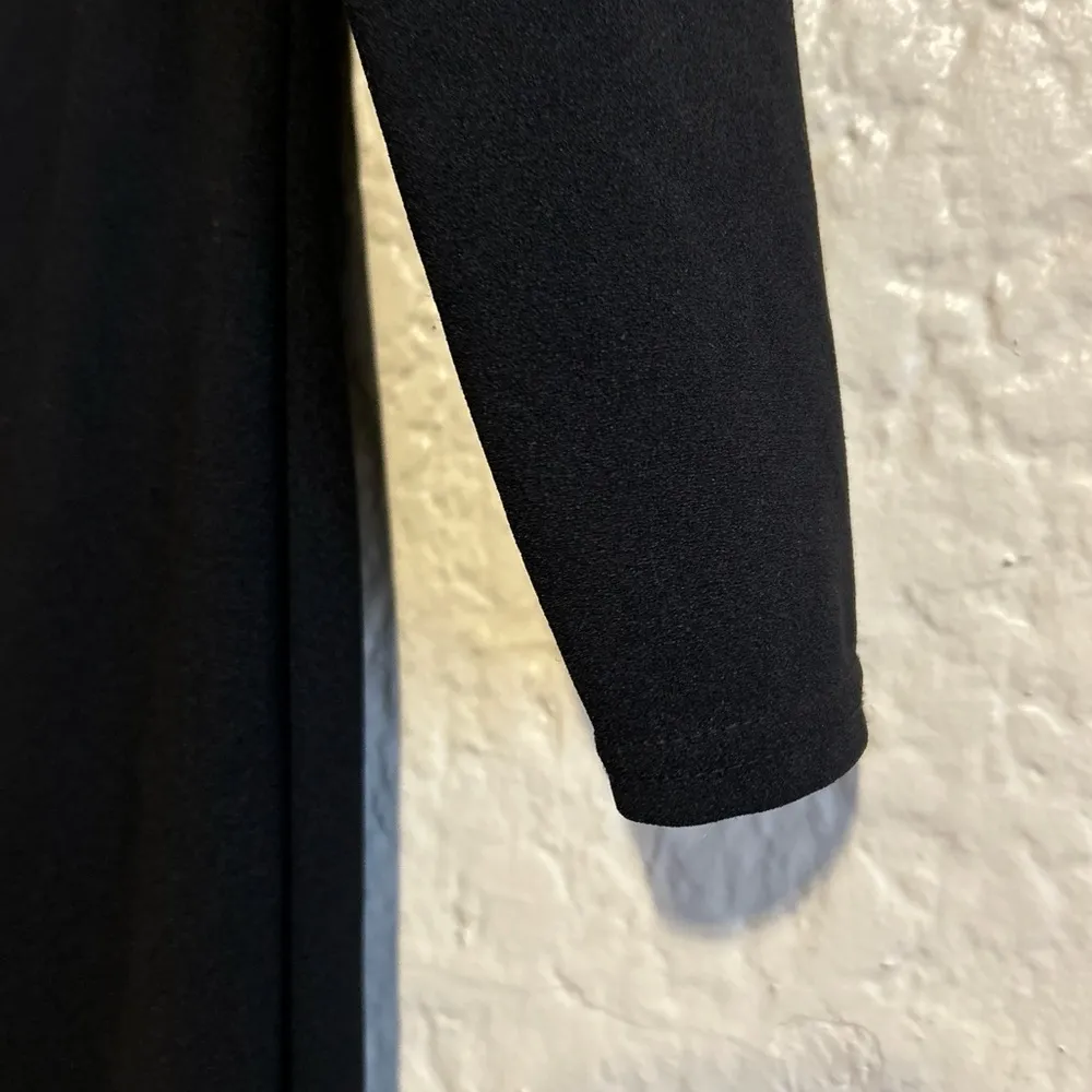 Nasty Gal Elegant Black long sleeve bodycon maxi slit Off-Shoulder‎ Dress size 8 - Image 6