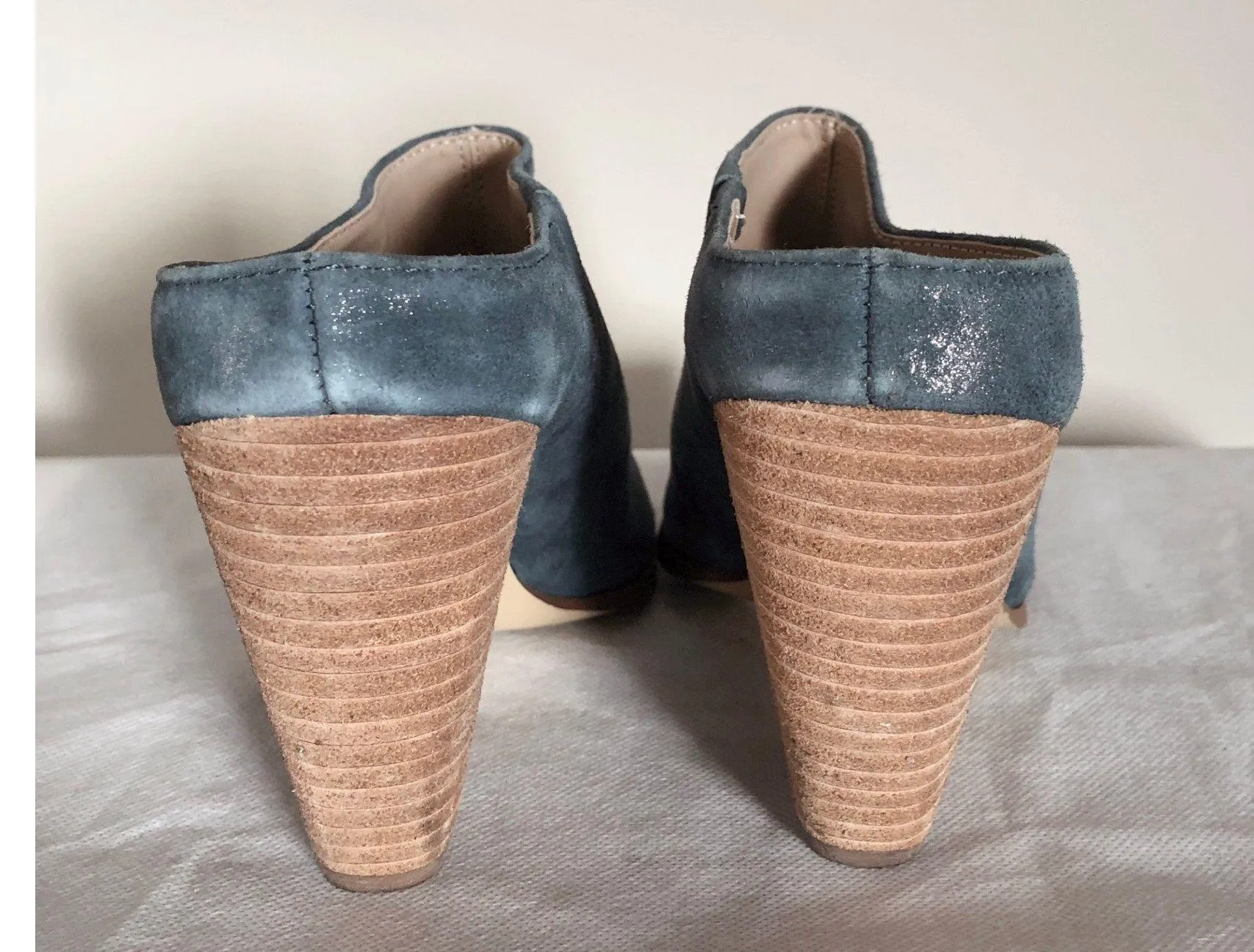 Charles David Nico Blue Teal Suede Mules - Image 9
