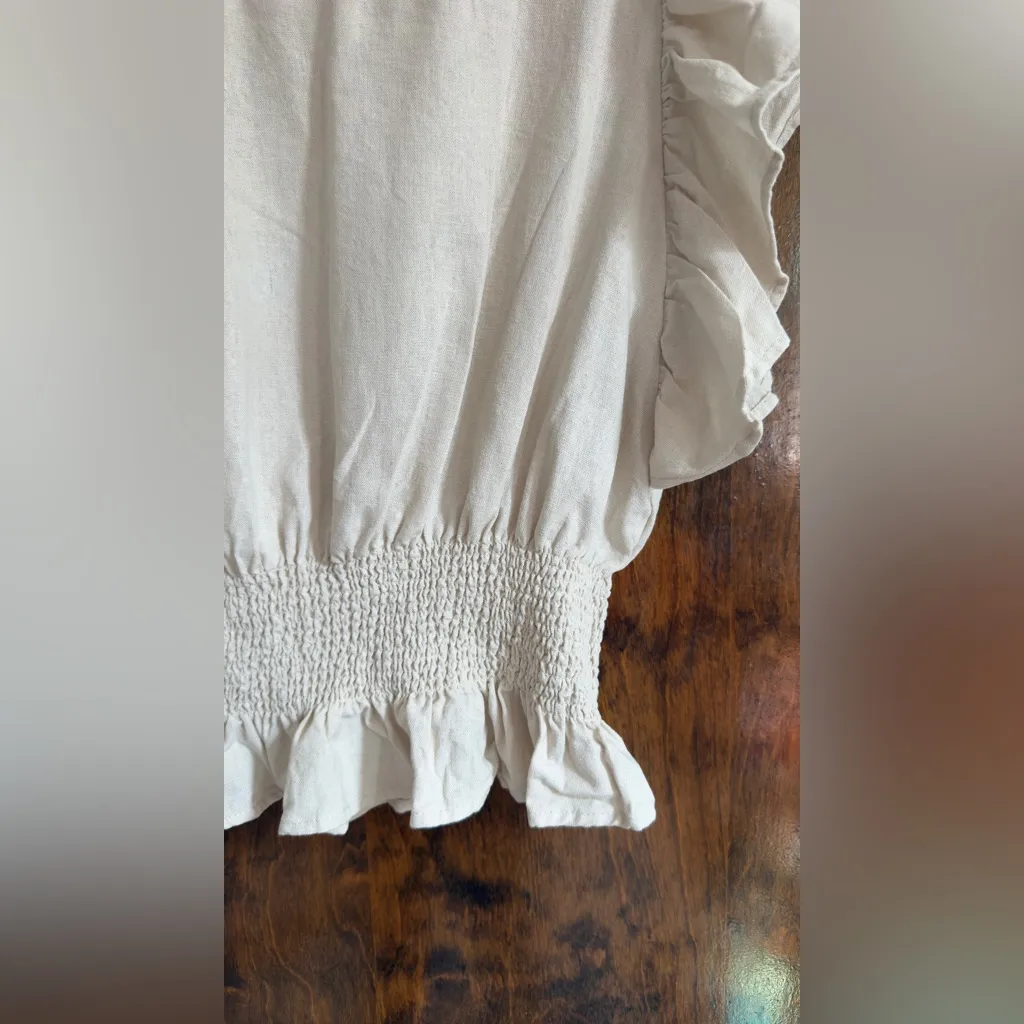 Cupcakes & Cashmere Cream Ruffled Blouse White - Image 2