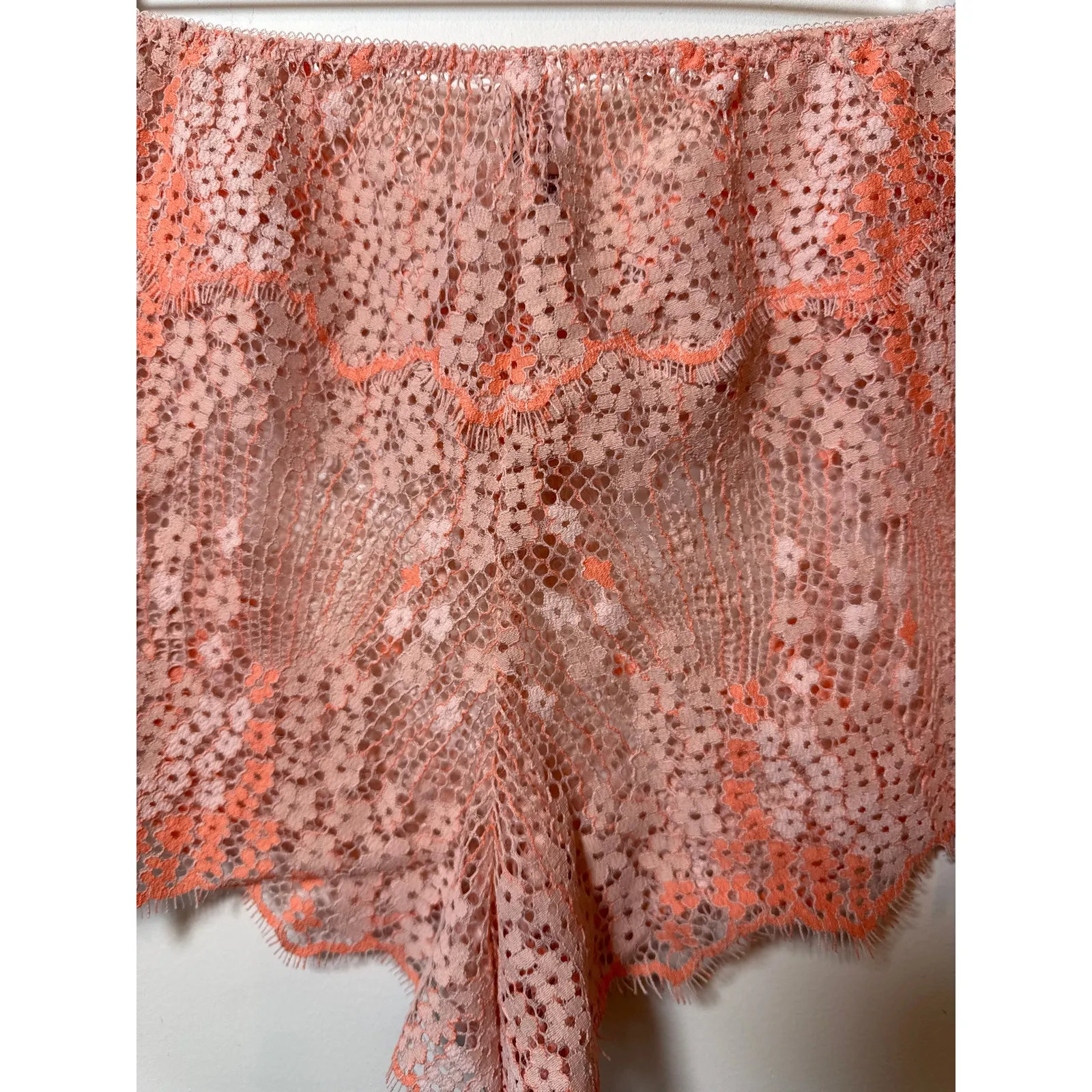 Brand New Victoria's Secret Dream Angels Lace Orange Pink Sleep Shorts Medium - Image 2