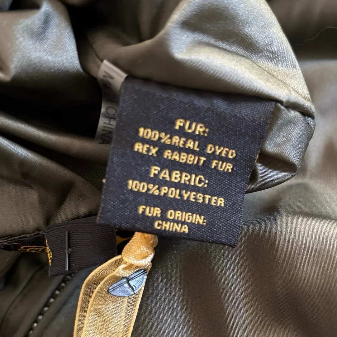 NEW Metric Knits Fur Collection Reversible Rabbit Fur Vest Loden Camo 11951RFV Green Size XL - Image 10