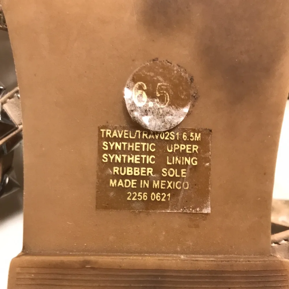 Steve Madden Women’s Travel Silver-Colored Studded Gladiator Tan Sandals - Image 9