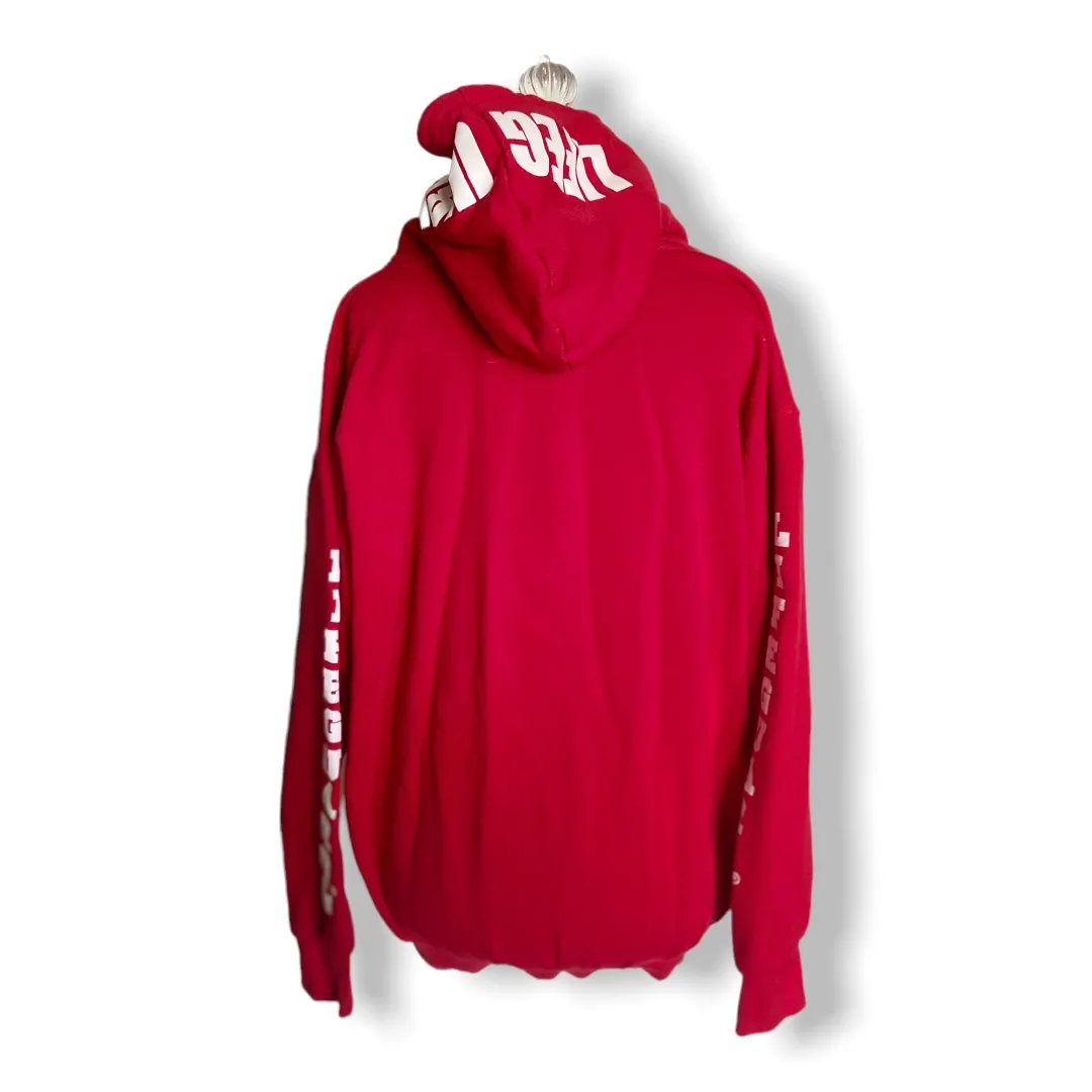 Authentic Lifeguard Brand Unisex Hoodie Size Medium Red White St. Pete Beach - Image 3