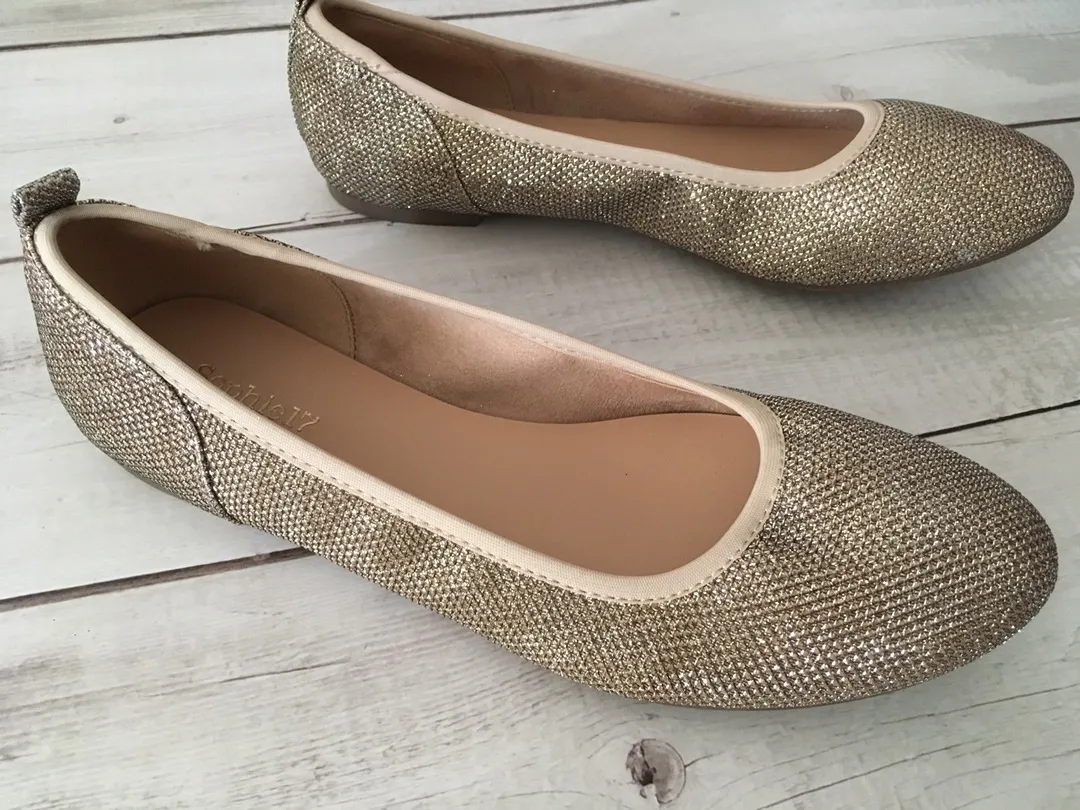 Gold Flats Size 8.5 - Image 4