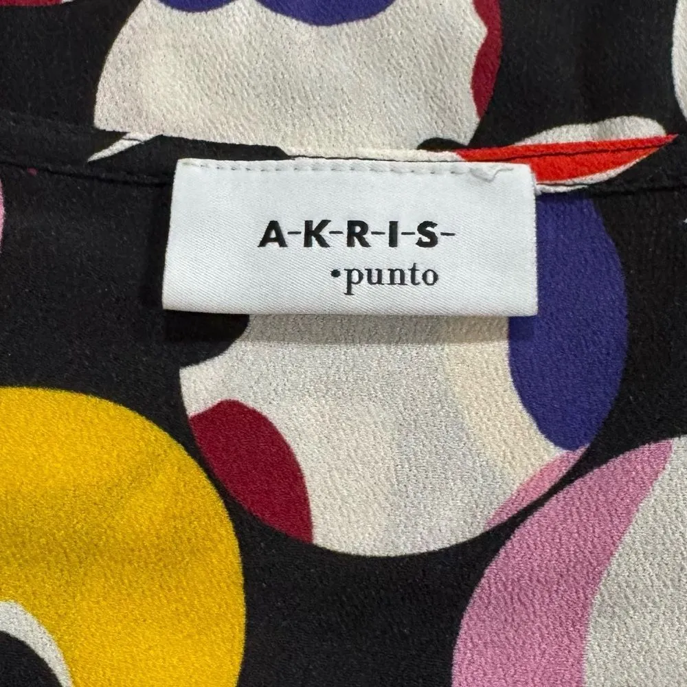 Akris Punto Multicolor Floating Dot Print A-Line Blouse Women’s 2 - Image 3
