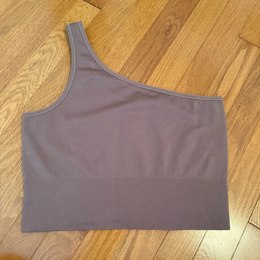 Athleta  Seamless One Shoulder Tank in Rustic Beige - Image 2