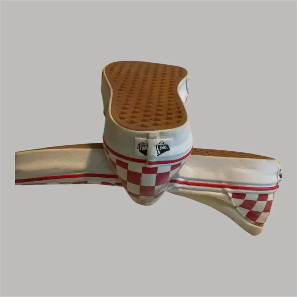 Vans  Red and White Checkered Sneakers - Image 3