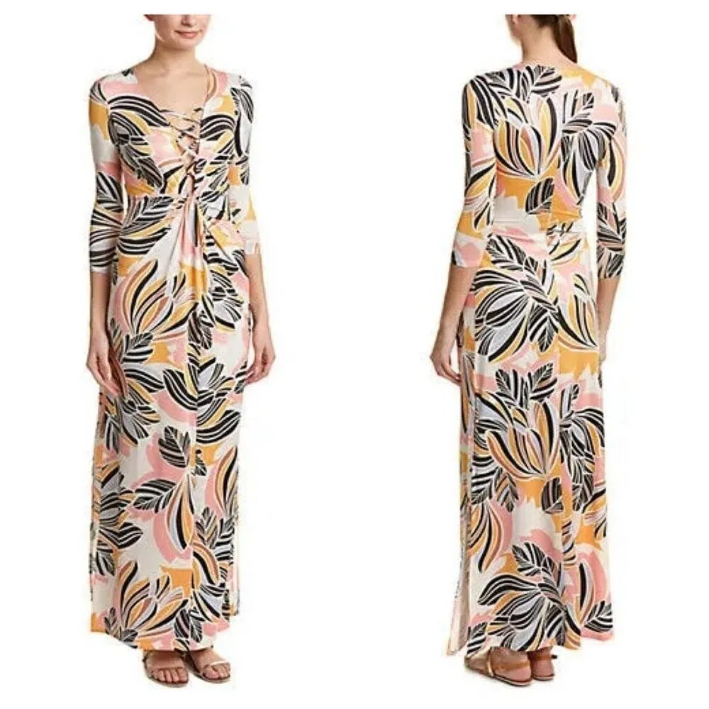 NEW Yumi Kim One & Only pattern Maxi Dress Sz XS in Pink Retro Bloom - Image 2
