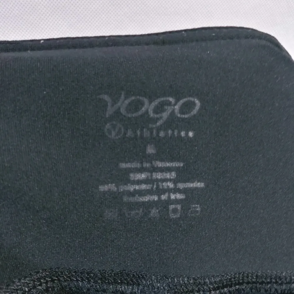 Vogo Black Strappy Criss Cross Mesh Back Leggings Size M Size M - Image 7