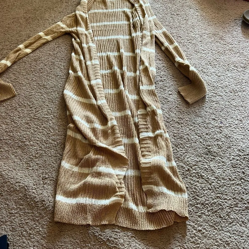 Pink Lily long open cardigan small - Image 3