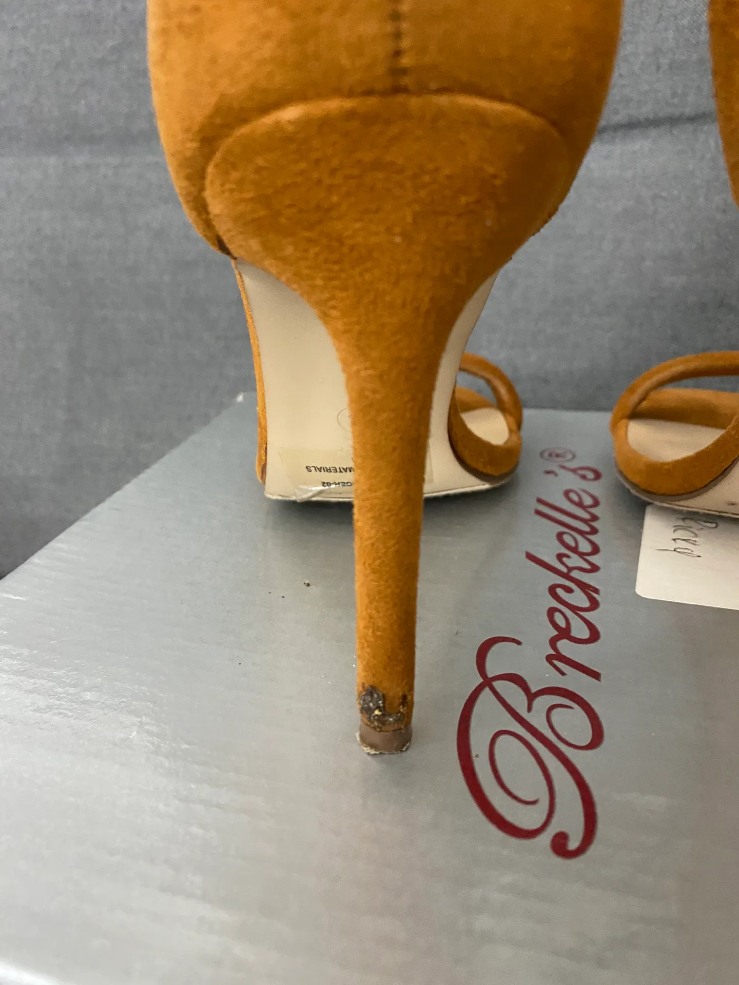 Suede Tan Heels - Image 5