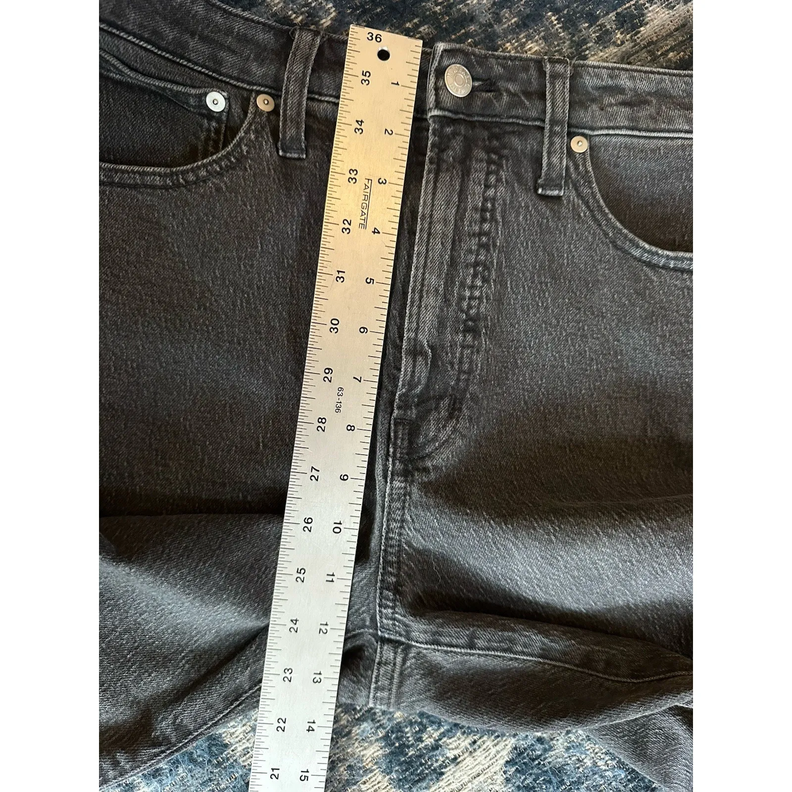 Madewell Jeans Black Stone Wash Curvy Perfect Vintage Straight Size 29 Women's - Image 6