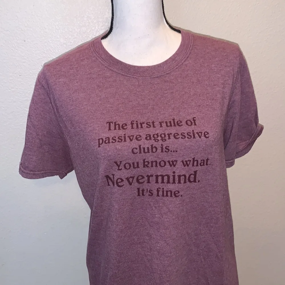 Purple passive aggressive short sleeve top Size M - Image 2