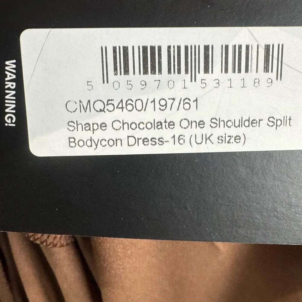 PrettyLittleThing Shape chocolate one shoulder split bodycon dress size 12 NWT - Image 8