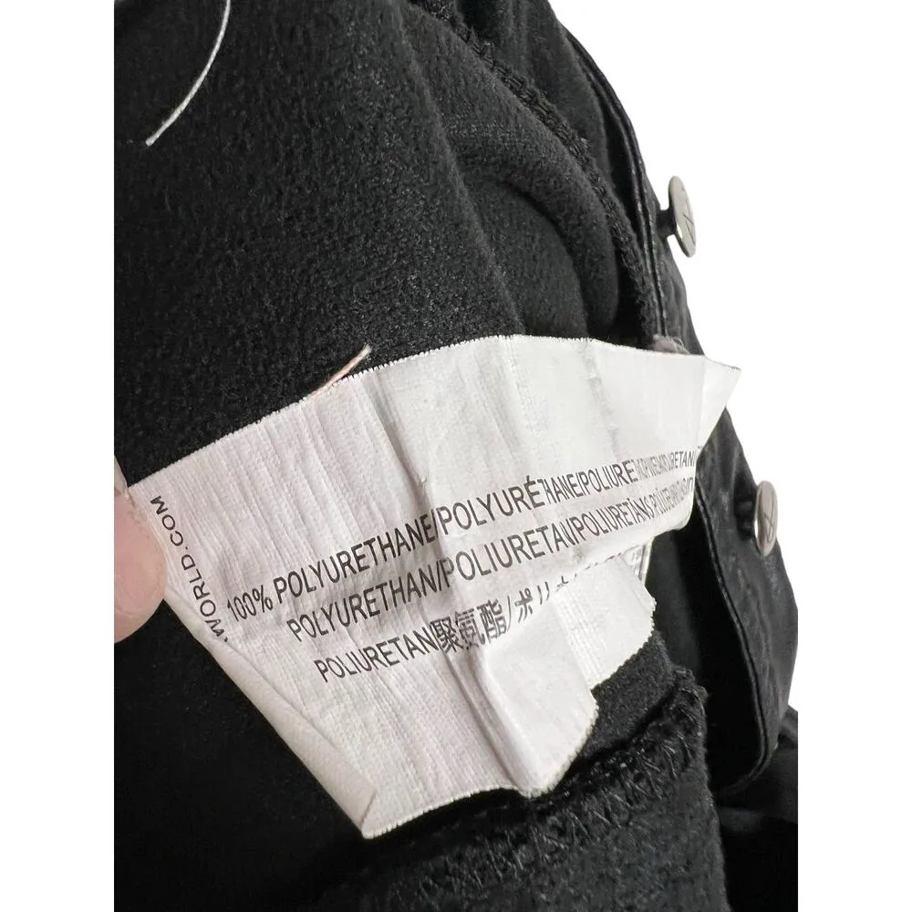 MINKPINK Liaison Black Faux Leather Utility Short Sleeve Jumpsuit Size XS - Image 15