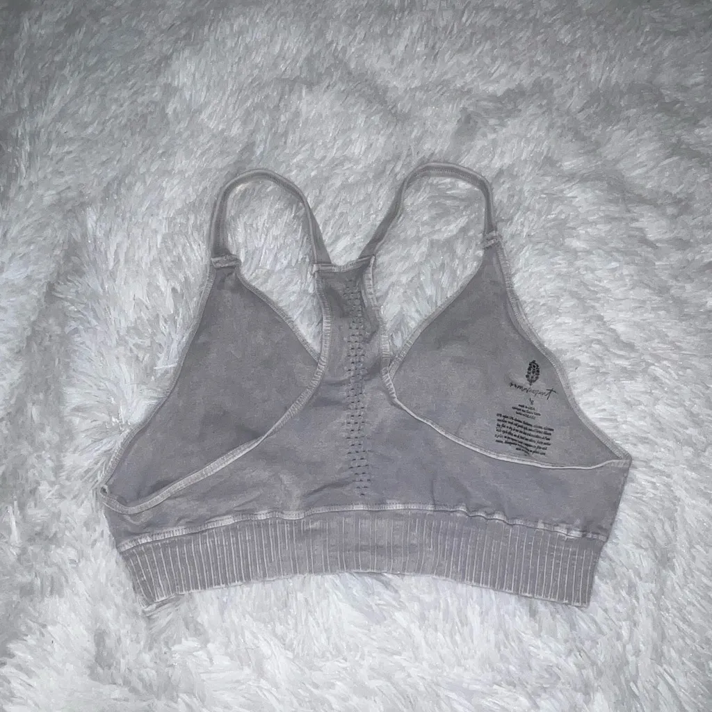 Free People Movement Gray Bralette Top Good Karma size XL Extra Large - Image 3
