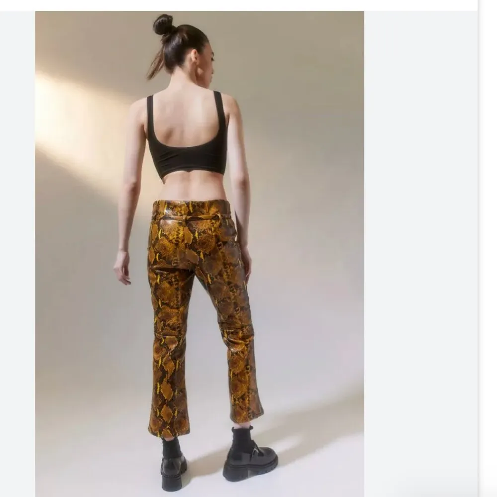 NWOT Urban Outfitters  Leah Faux Leather Snake Print Pant - Image 8